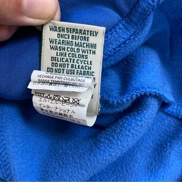 L.L. Bean Women’s Blue Fleece Zip Uo Jacket XS - Picture 8 of 10